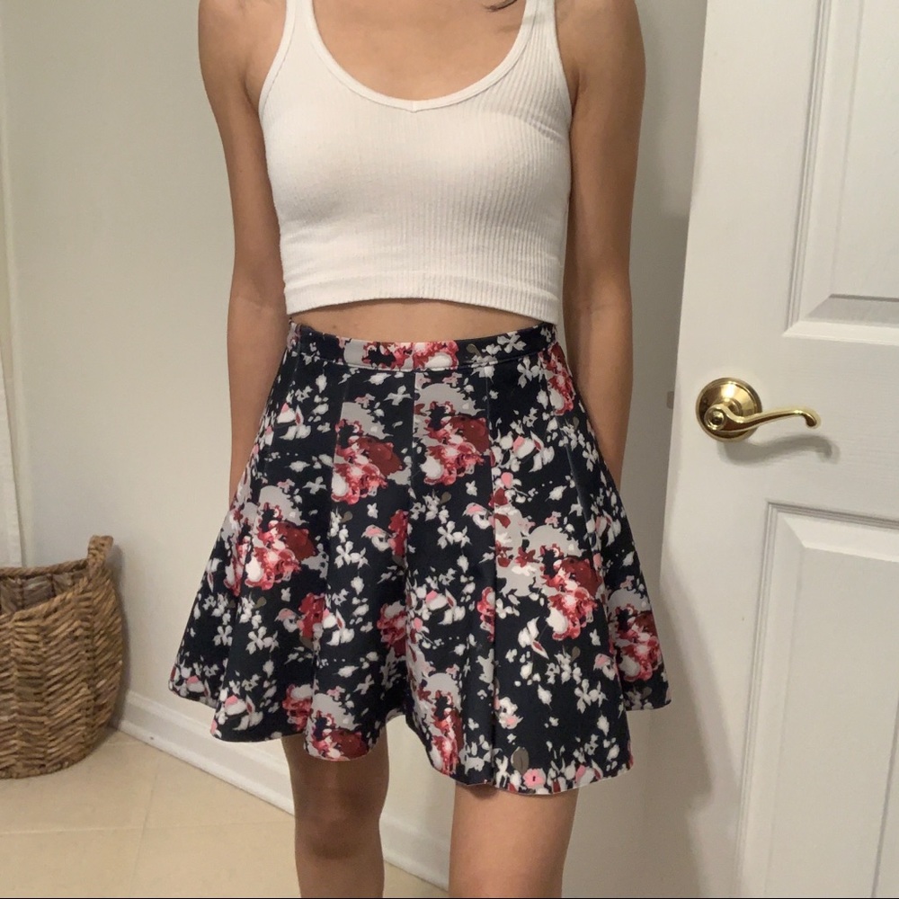 Abercrombie and Fitch Scuba Floral Skirt